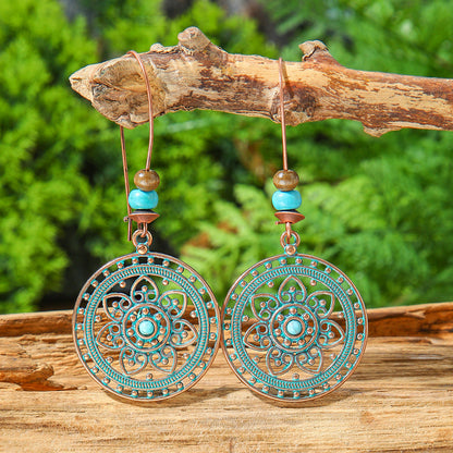 Bohemian Vintage Tassel Earrings Set Handmade Zinc Alloy Accessories
