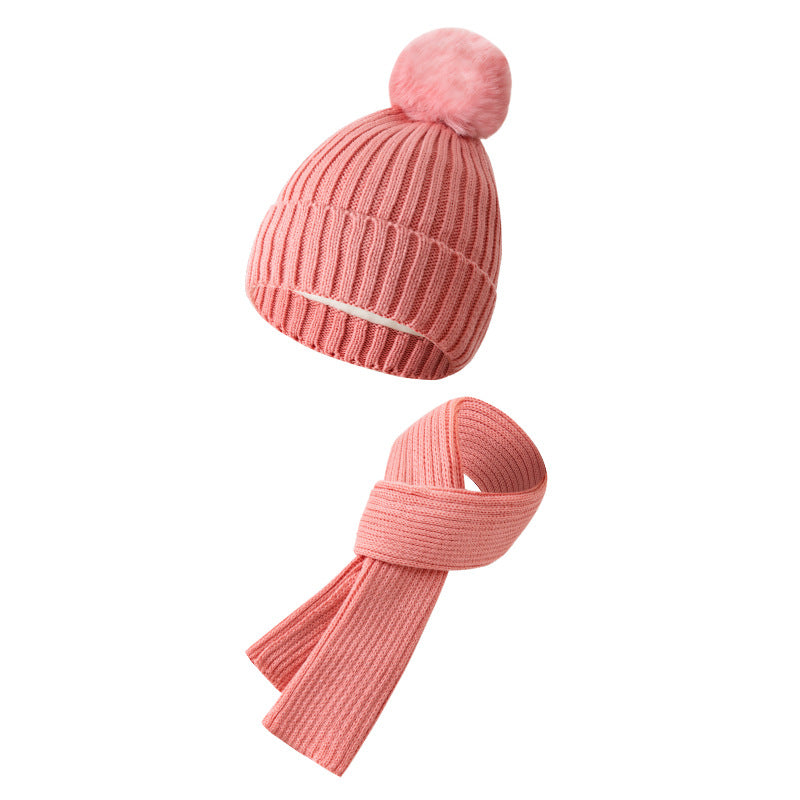 Warm Knitted Winter Hat, Scarf, And Gloves Set