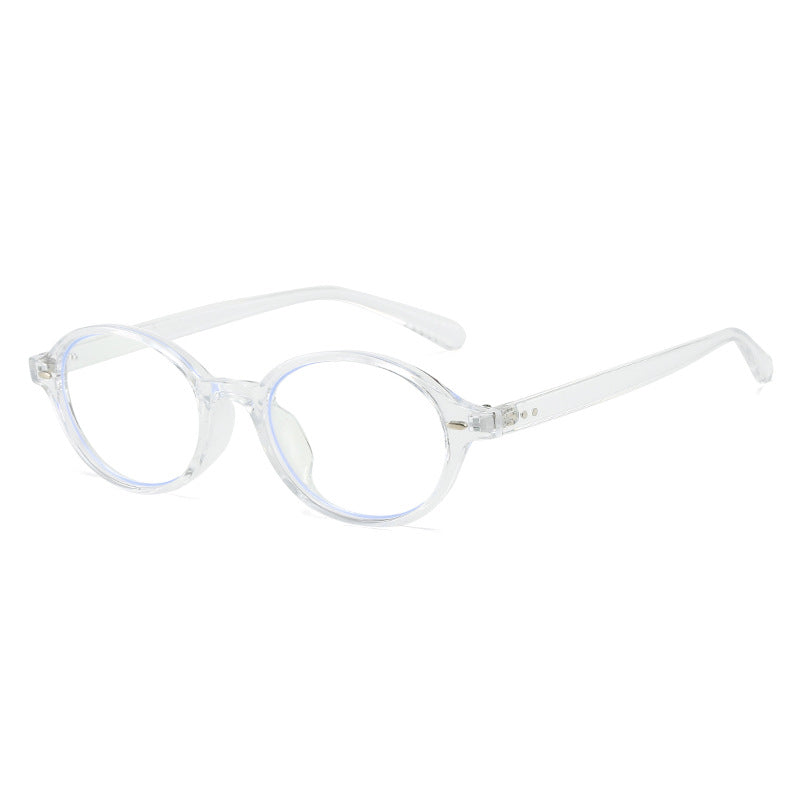 Trendy Oval Sunglasses Retro Clear Lenses Casual Elegant Frames