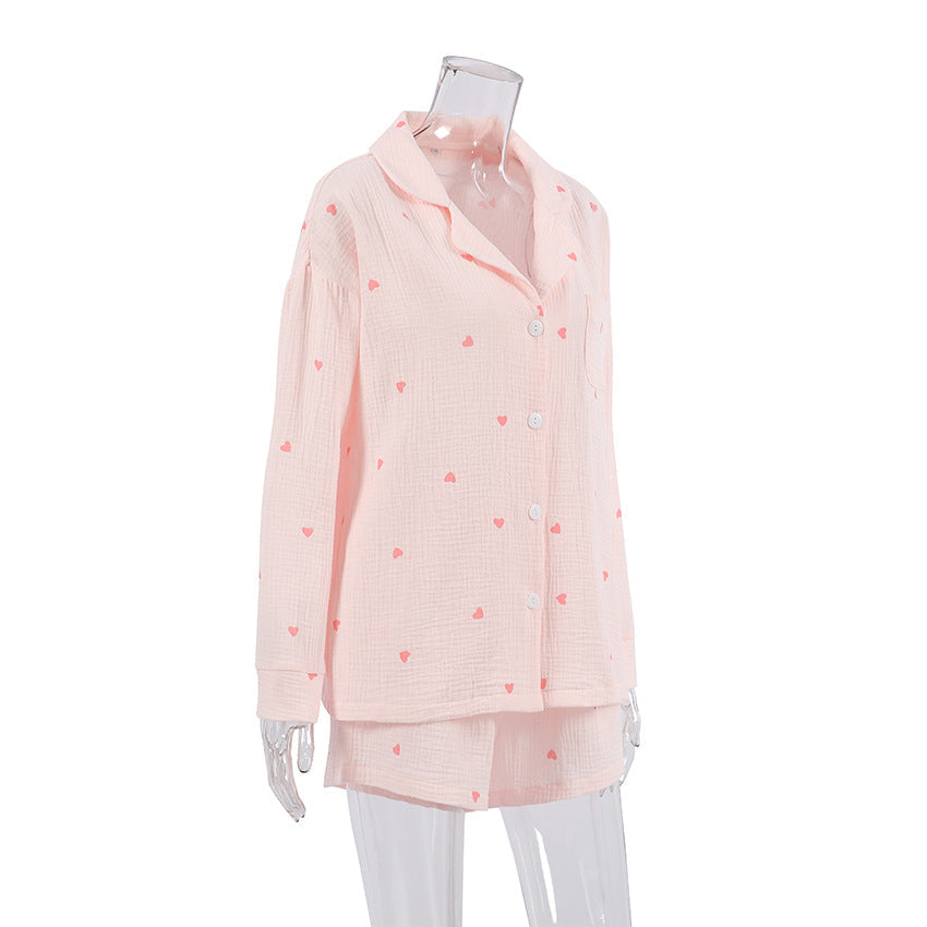 Love Print Casual Soft Homewear Sets