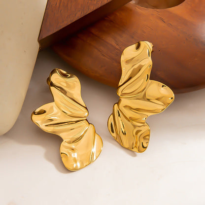 Exaggerated Geometric Stainless Steel Earrings