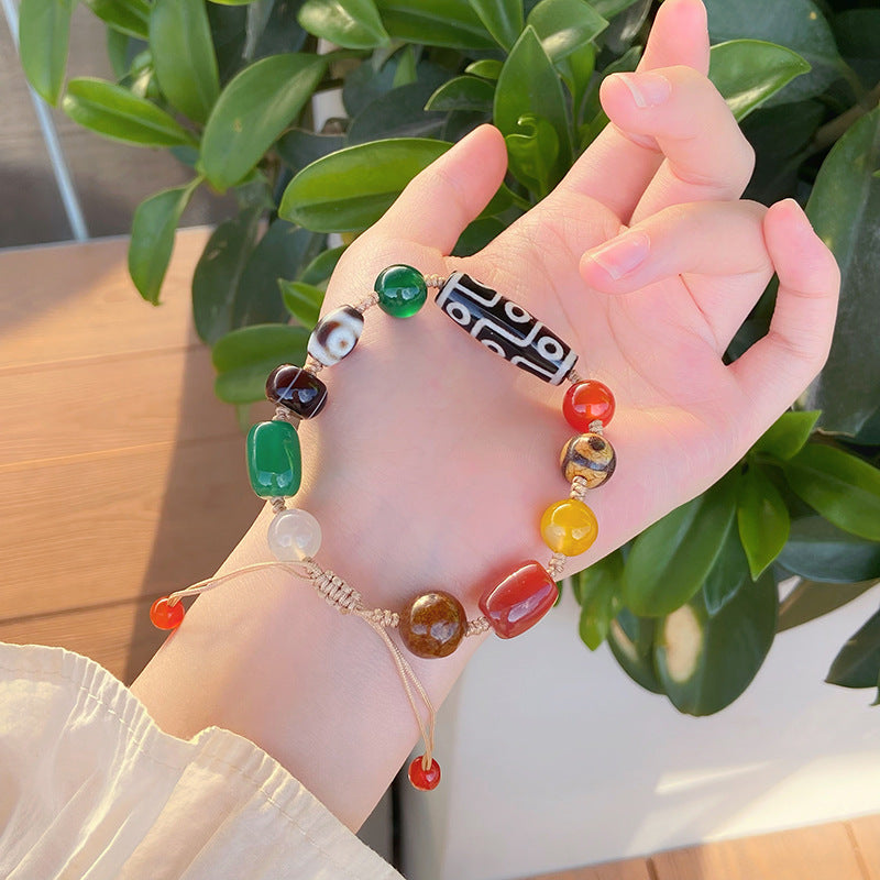 Tibetan Ethnic Style Agate Hand String Temple Cultural And Creative  Bracelet