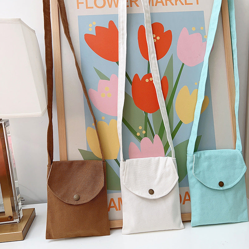 Mini Crossbody Bag for Women Pastel Canvas Casual