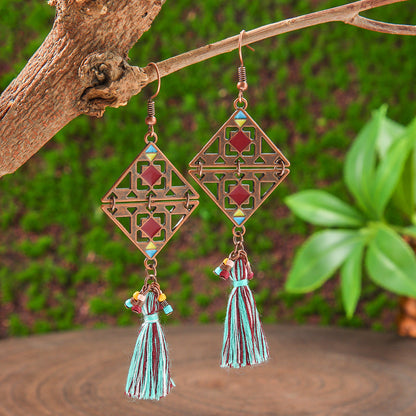 Bohemian Colorful Drop Oil Earrings Stylish Accessories