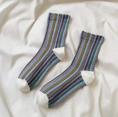 Rufia - Bohemian Colorblock Striped Socks