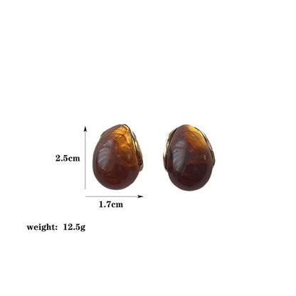 Drop Vintage Acrylic Stud Earrings