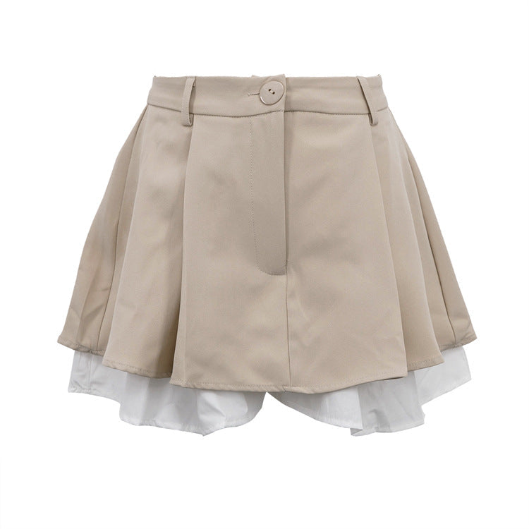Color-Block A-Line Skirt for Women | High-Waisted Trendy Street Style