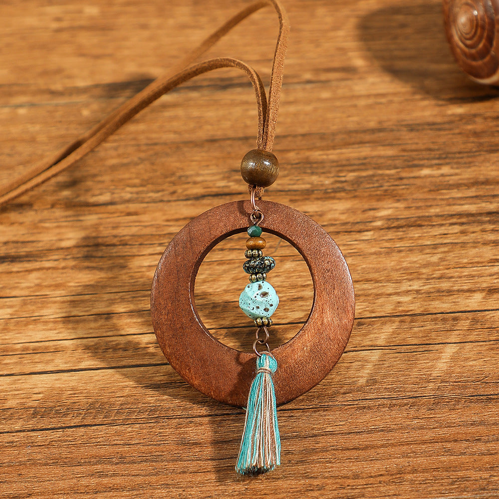 Bohemian Floral Shell Necklace Vintage Style Accessories