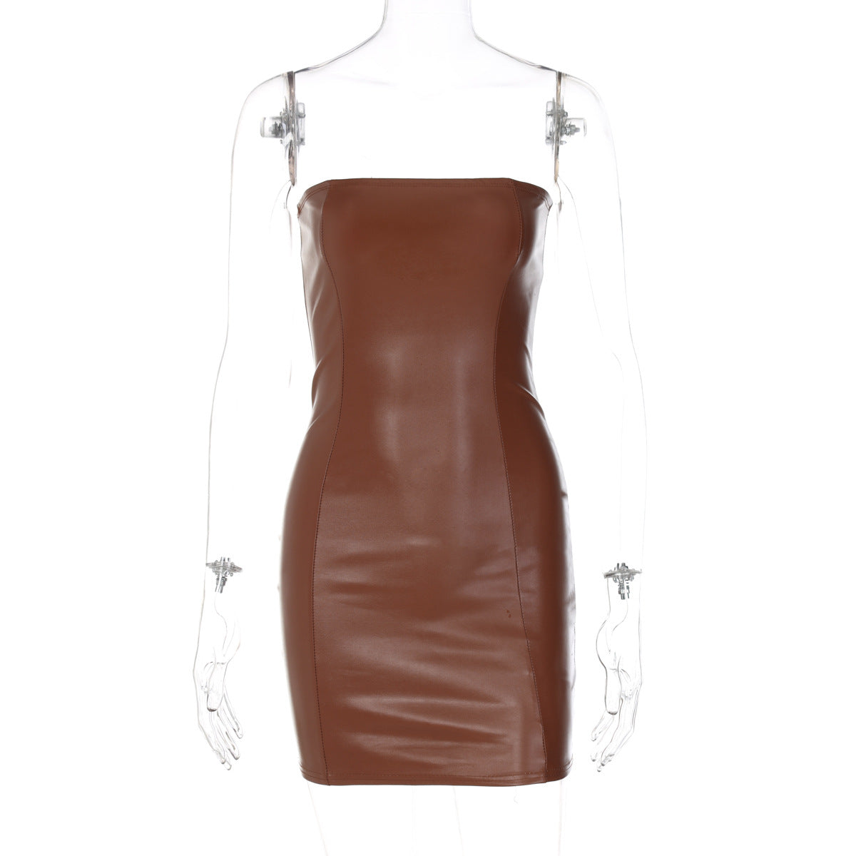 Elegant Solid Color Strapless Midi Dress for Women