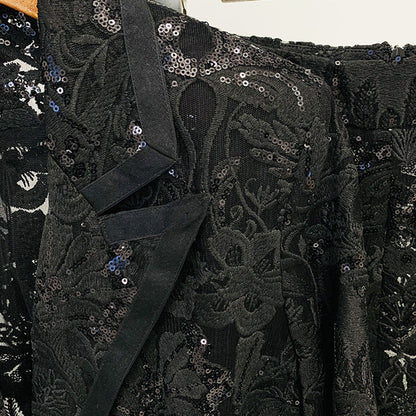 Mesh Embroidered Sequin Suit Set