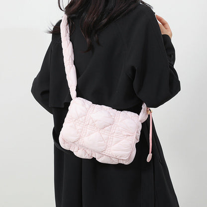 Trendy Cloud Shoulder Bag Wrinkled Nylon Crossbody Bag