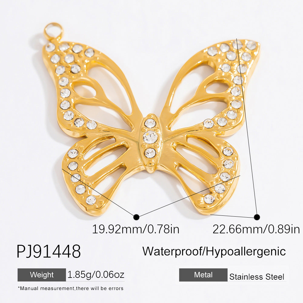 Butterfly And Bee DIY Jewelry Accessories Fashion Stainless Steel Bracelet Necklace