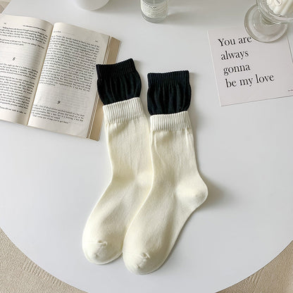 Rufia - Color Block Contrast Double Edge Socks