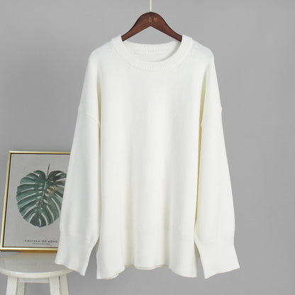 Casual Solid Color Knit Sweater