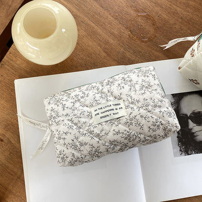 Portable Floral Makeup Bag Travel Organizer Diaper Bag