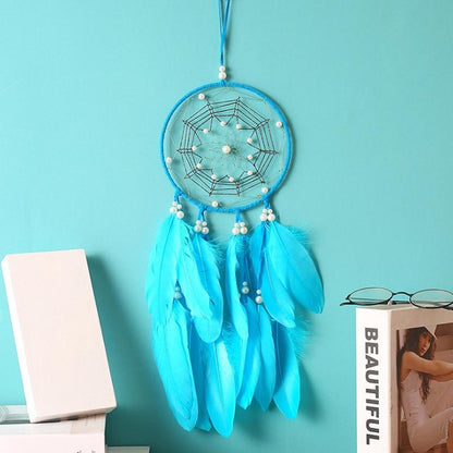 Original Silver Gray Dream Catcher 2 Ring Indian Feather Hanging Art Gifts To Bestie Friends Creative Valentine'S Day Gifts