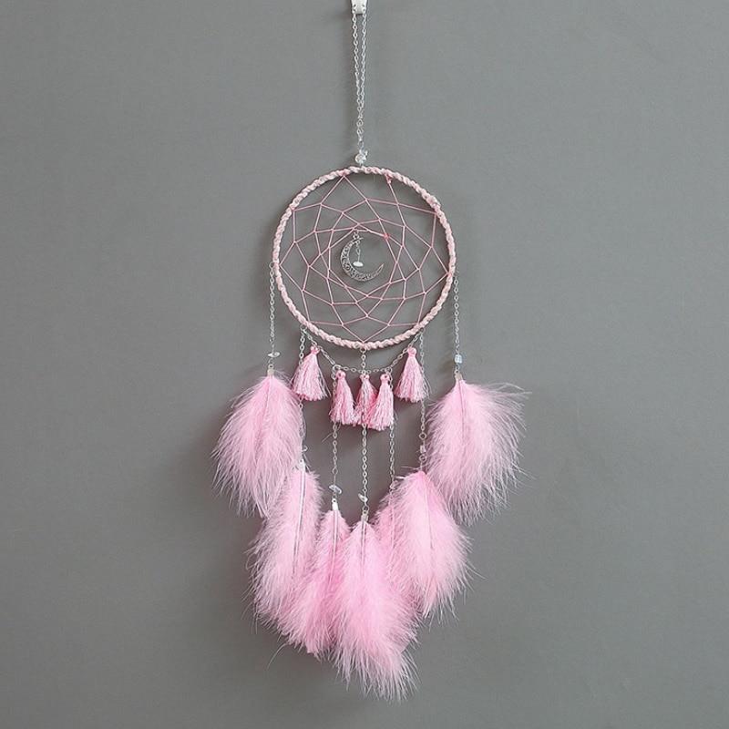 Original Silver Gray Dream Catcher 2 Ring Indian Feather Hanging Art Gifts To Bestie Friends Creative Valentine'S Day Gifts