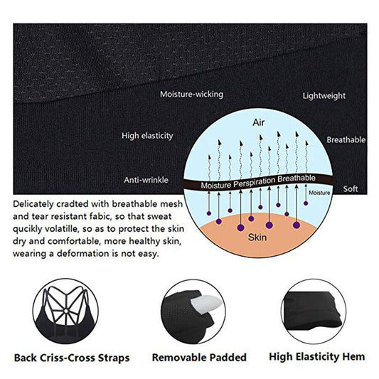 Plcpay Women Cross Back Sexy Sports Bra Padded High Impact Workout Running Yoga Gym Bra Fitness Crop Top Brassiere Sport Femme