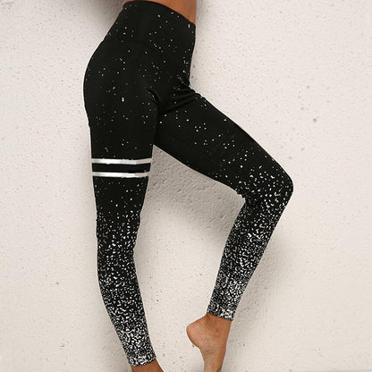 Pad Hot Stamping Two Piece Suit Women Patchwork Yoga Set Sport Fitness Women Pants Leggings Push Up Yoga Pants Summer Sportswear