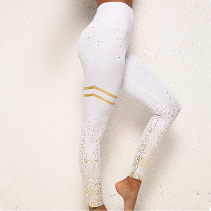 Pad Hot Stamping Two Piece Suit Women Patchwork Yoga Set Sport Fitness Women Pants Leggings Push Up Yoga Pants Summer Sportswear