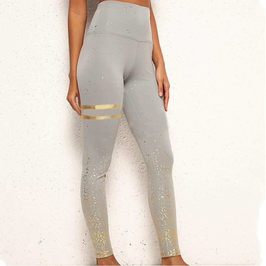 Pad Hot Stamping Two Piece Suit Women Patchwork Yoga Set Sport Fitness Women Pants Leggings Push Up Yoga Pants Summer Sportswear