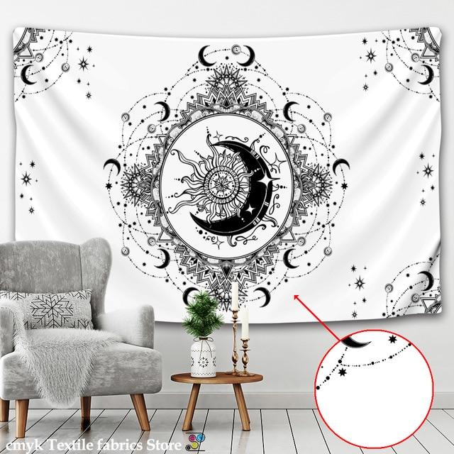 Psychedelic Tapestry Wall Hanging Bohemian Hippie Witchcraft Tapiz Art Science Fiction Tarot Room Home Decor