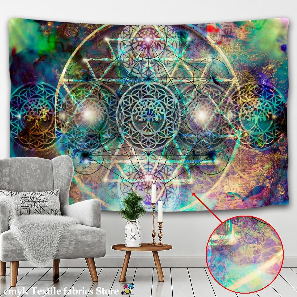 Psychedelic Tapestry Wall Hanging Bohemian Hippie Witchcraft Tapiz Art Science Fiction Tarot Room Home Decor