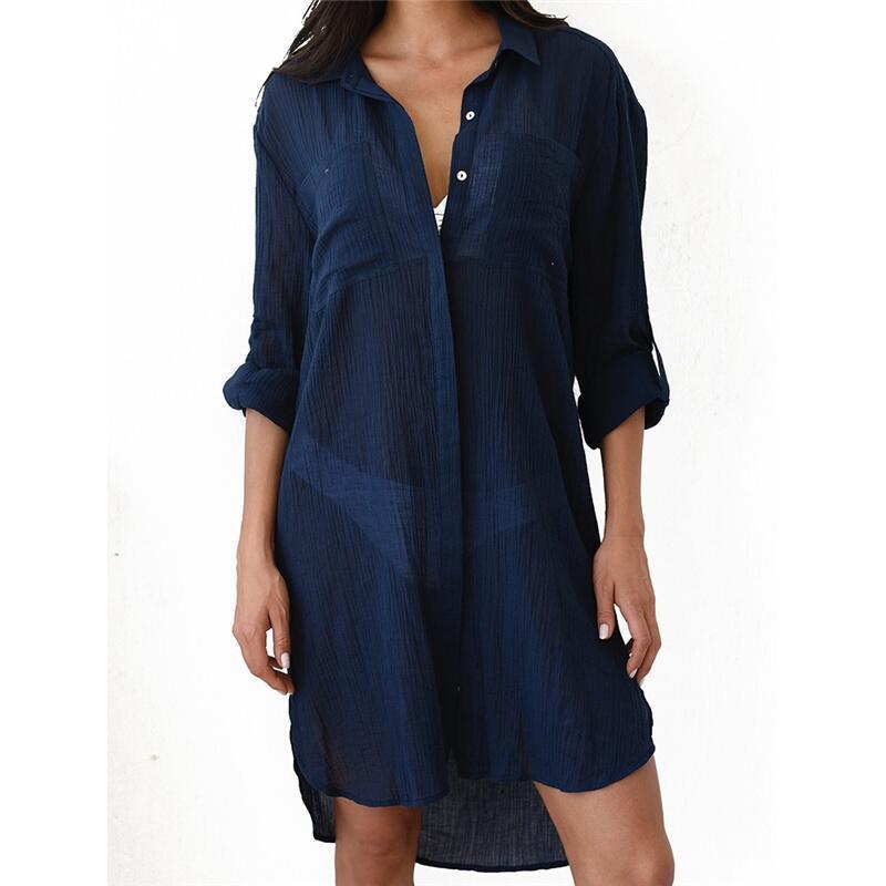 Chiffon Beach Swimwear Bikini Cover-Up Bathing Suit Cover-Up Tunics