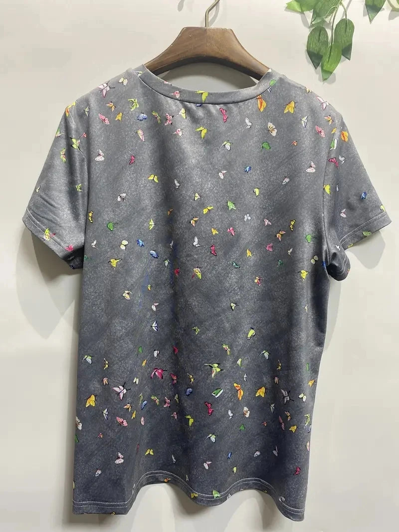 Print Tees Casual Street Tops Camisetas Woman Clothing Summer 2025 Short Sleeve Women'S T-Shirt Ropa De Mujer Ofertas Chic Cheap
