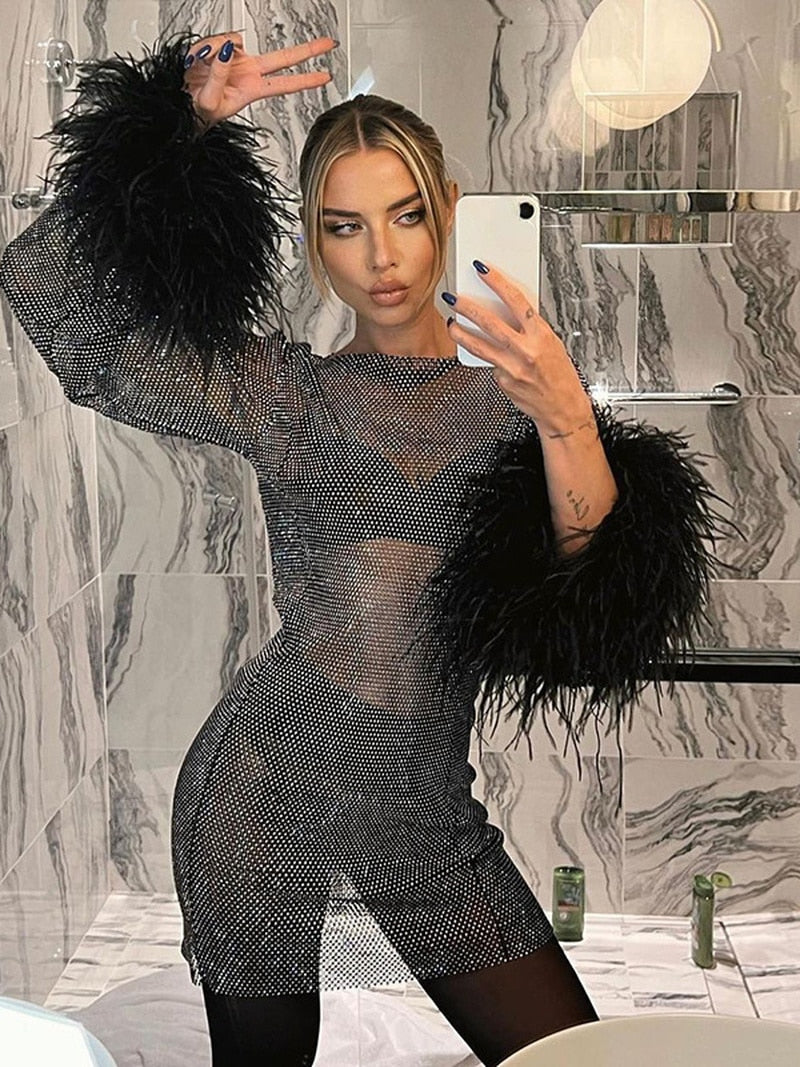 Silvia Feather Dress