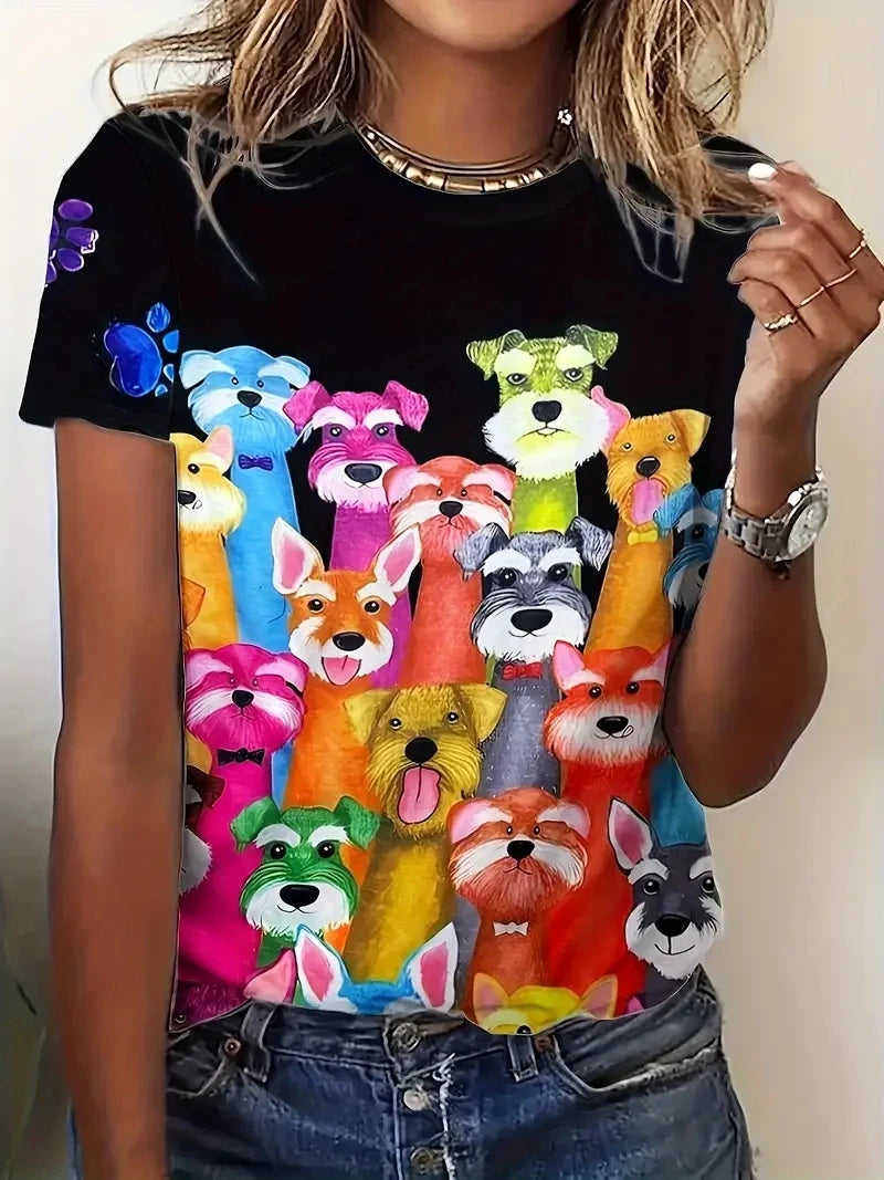 Print Tees Casual Street Tops Camisetas Woman Clothing Summer 2025 Short Sleeve Women'S T-Shirt Ropa De Mujer Ofertas Chic Cheap