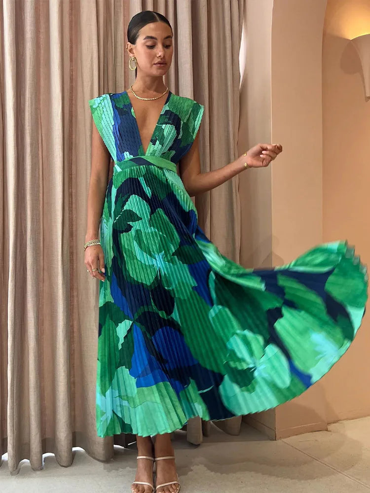 Sara Pleated Dress