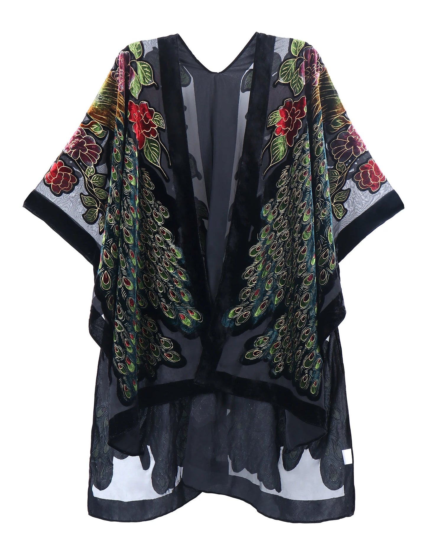 Wehello Bohemian Burnt Plush Kimono Women'S Long Purple Tassel Beach Cover-Up  Holiday Casual Cardigan Shawl Jypf-20