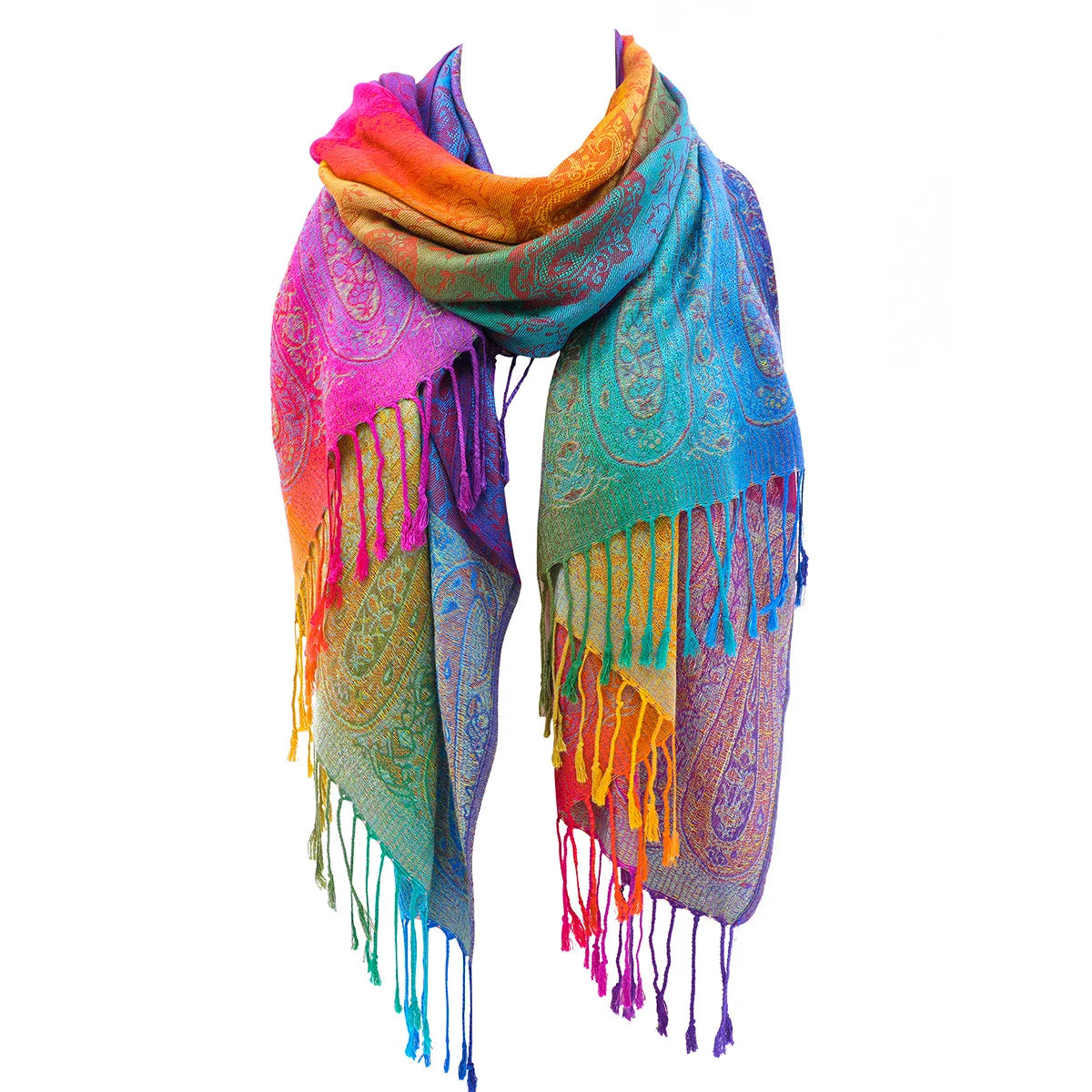 Fashion Women'S Silk Scarf Luxury Satin Shawl Wraps Pashmina Scarf