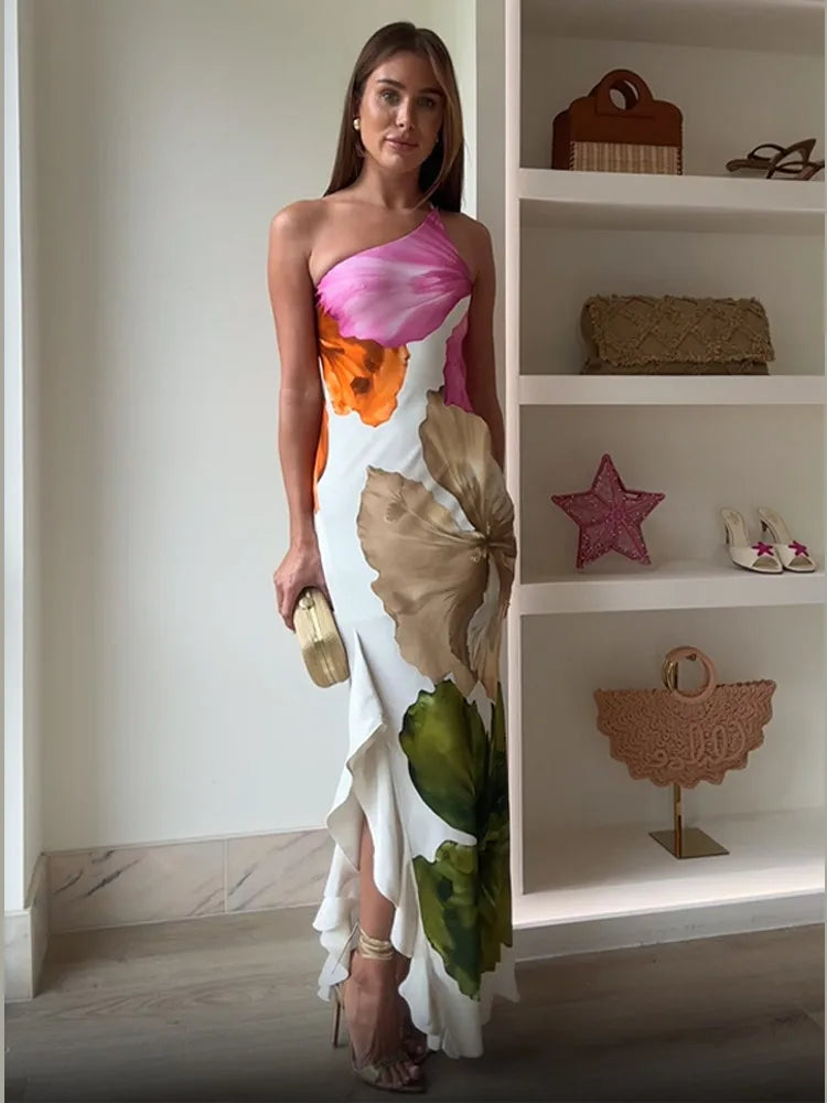 Vintage Blue Print Bow Lace-Up Sling Dress For Women High Waist Pleated A-Line Mini Dresses Summer New Vocation Lady Vestidos