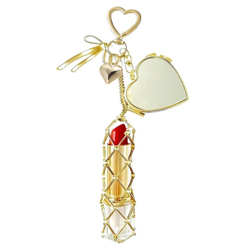 Lipstick Stainless Steel Keychain