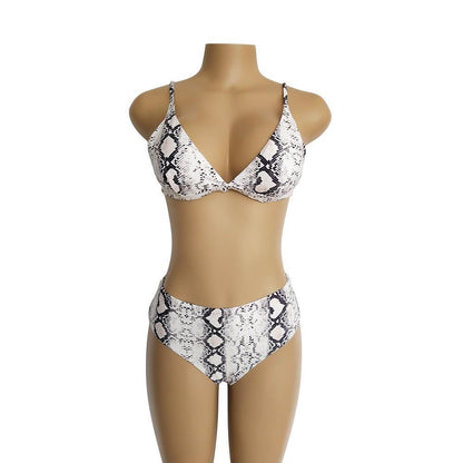 Wild Animal Printed High Waist Ladies Bikini Two-Piece