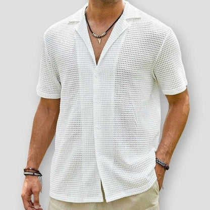 Saint Morris Darien Waffle Polo Shirt