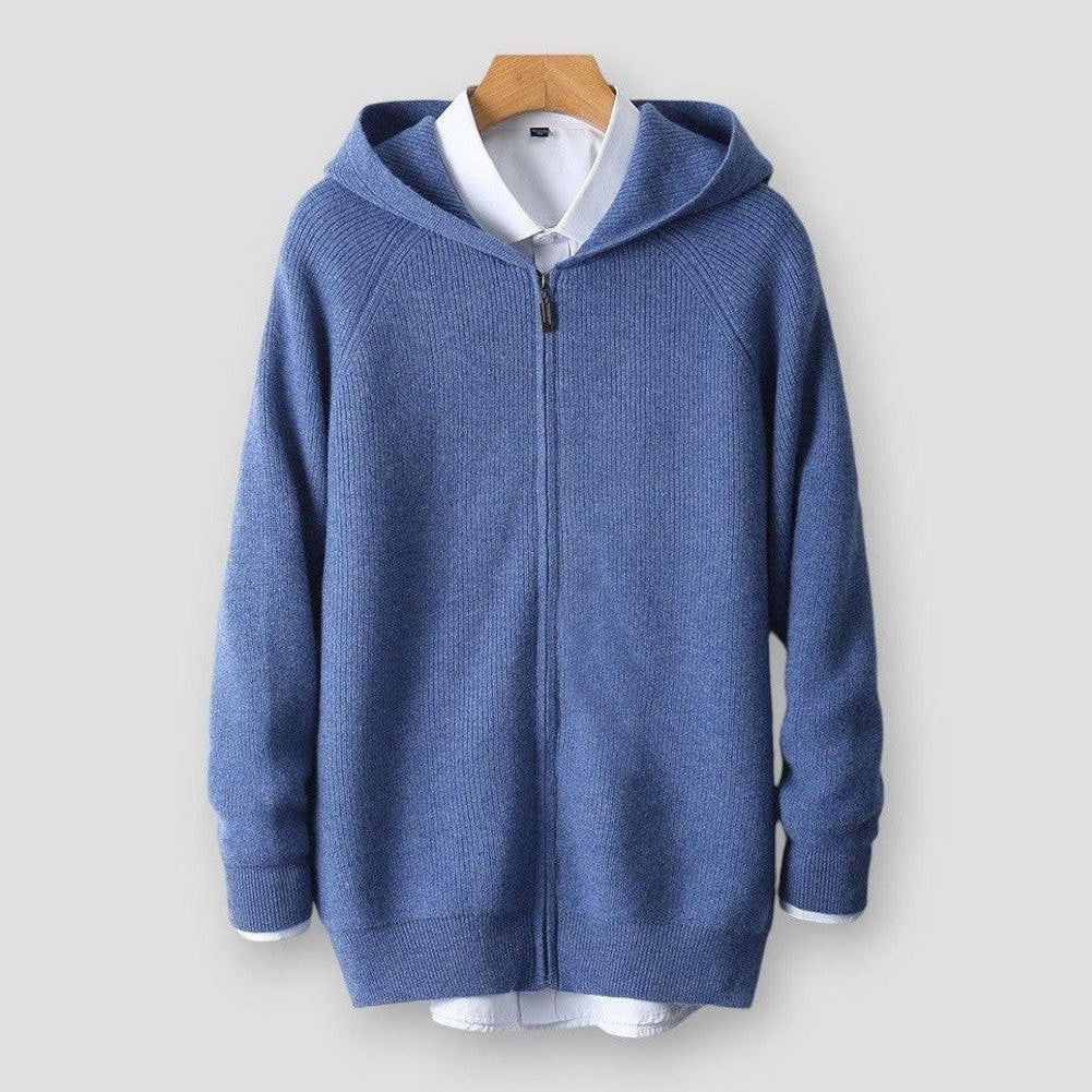 Saint Morris Elko Hooded Wool Cardigan