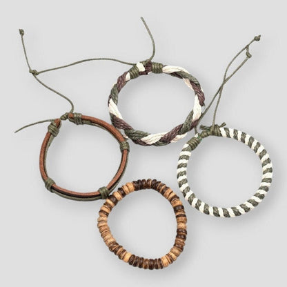 Saint Morris Everett 4-Piece Leather Bracelet