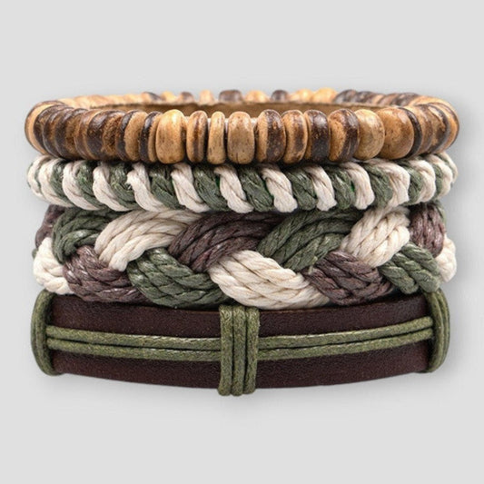 Saint Morris Everett 4-Piece Leather Bracelet