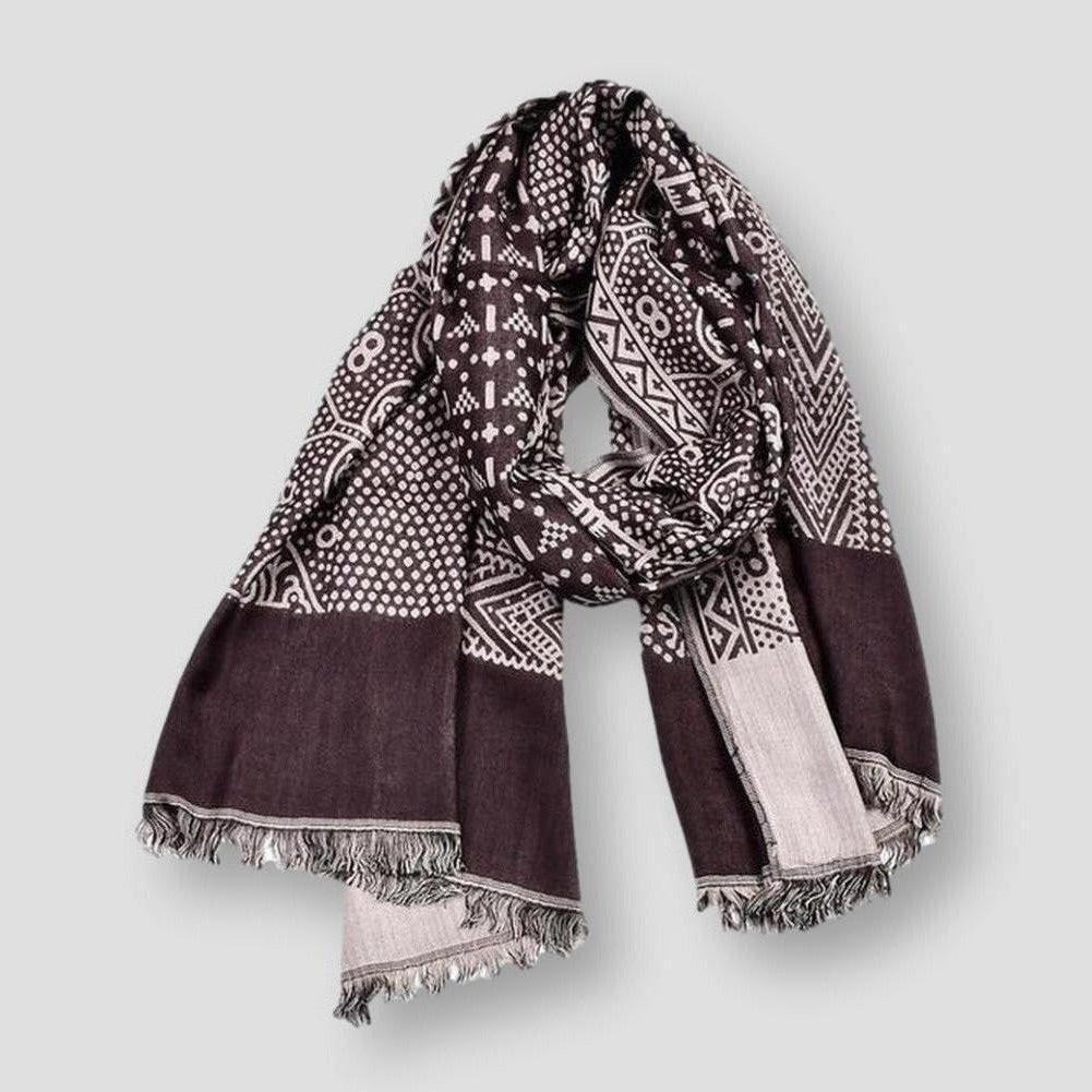 Saint Morris Graphic Tassels Scarf