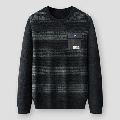 Saint Morris Hobart Knitted Fleece Sweater