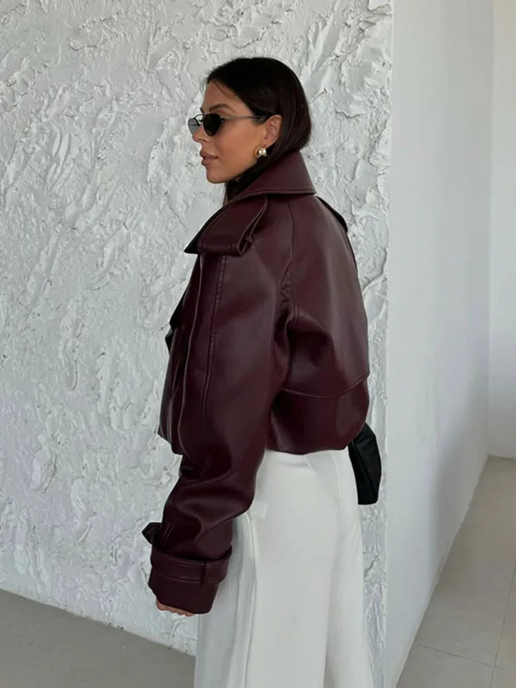 Lesli Leather Coat