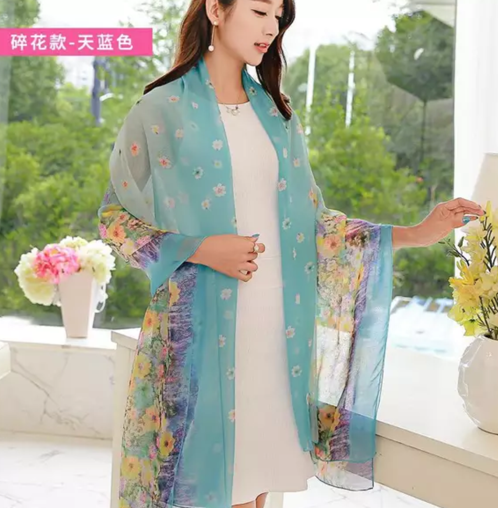 24 Color Printed Shawl Seaside Sunscreen Beach Towel Scarves