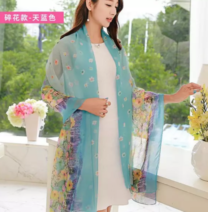 24 Color Printed Shawl Seaside Sunscreen Beach Towel Scarves