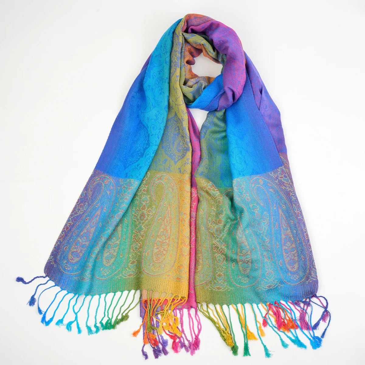 Fashion Women'S Silk Scarf Luxury Satin Shawl Wraps Pashmina Scarf