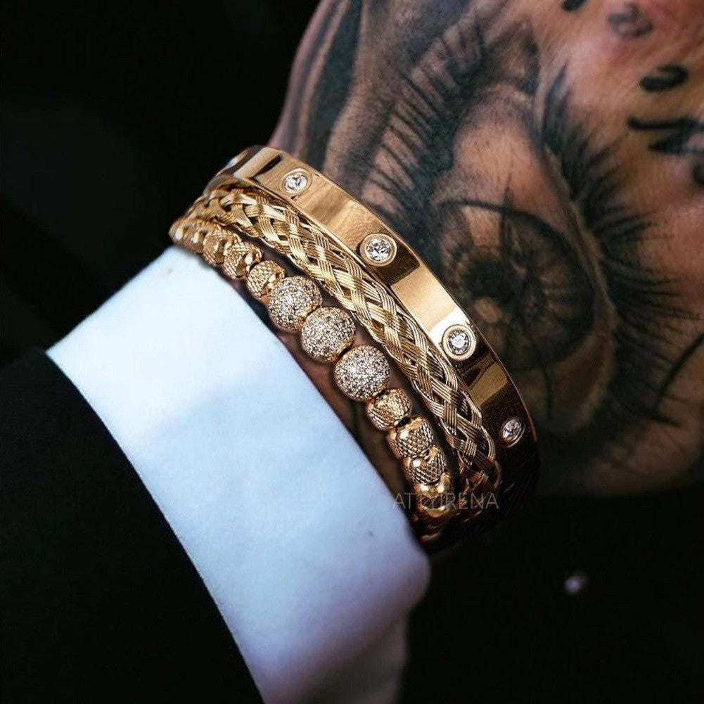 Sky Madrid 3-Piece Crystals Bracelet