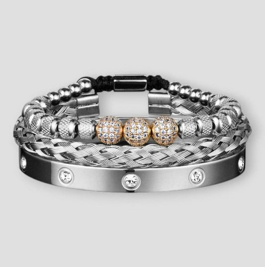Sky Madrid 3-Piece Crystals Bracelet