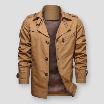 Sky Madrid Button-Up Trench Coat